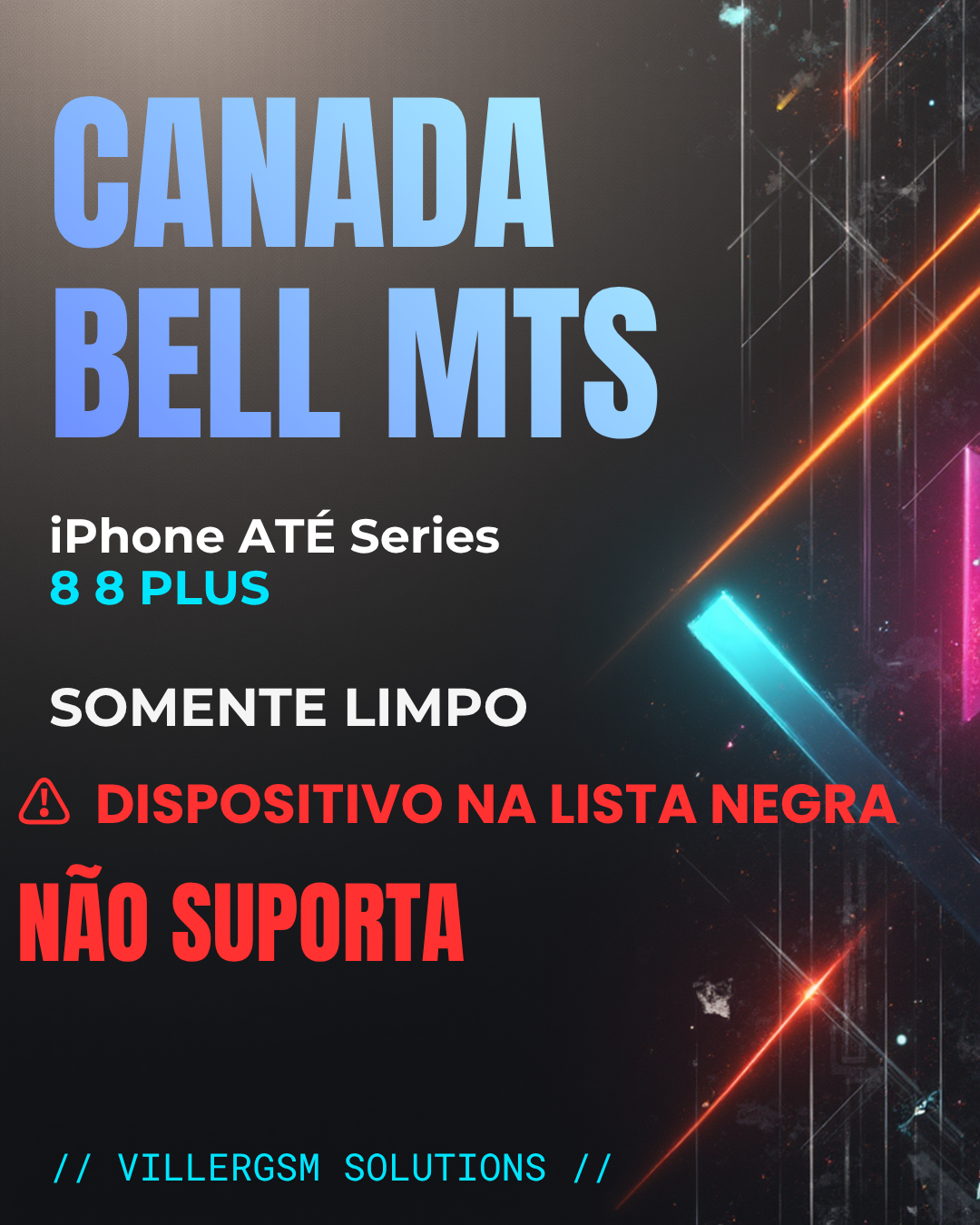 Canada Bell MTS - Telefone até 8 modelos, somente limpo