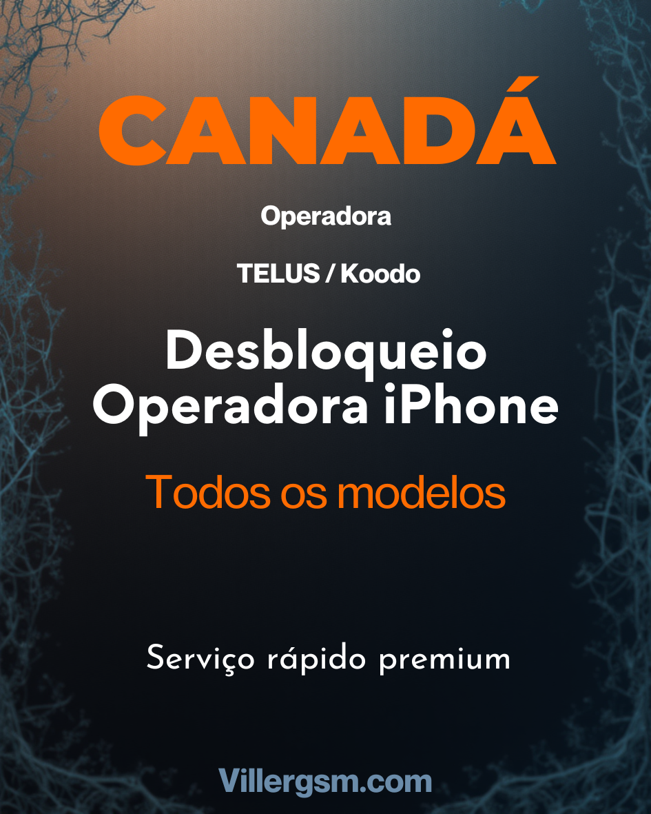 Canadá TELUS / Koodo – Desbloqueio de iPhone (Todos os modelos – Serviço rápido premium)