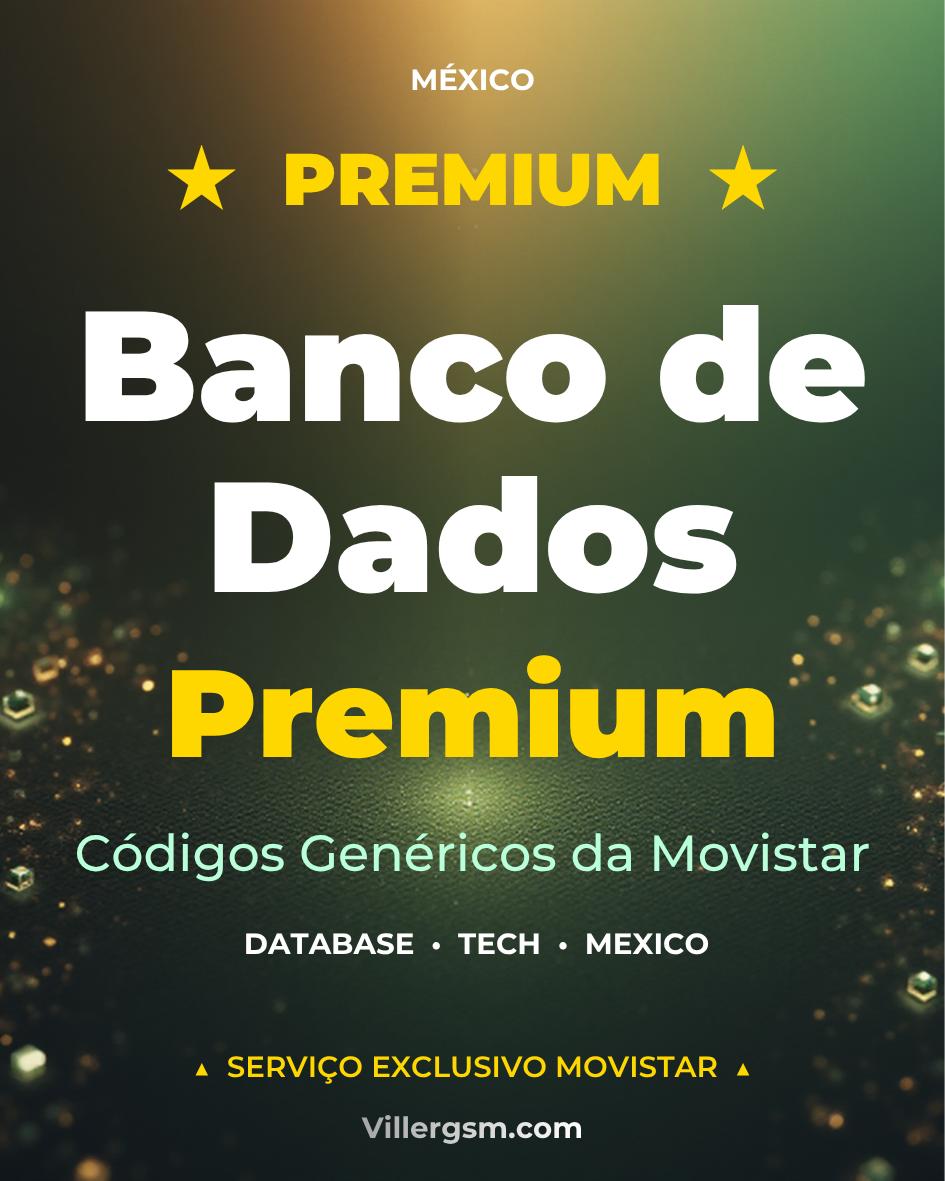 México - Banco de dados IMEI limpo com todos os códigos genéticos da Movistar